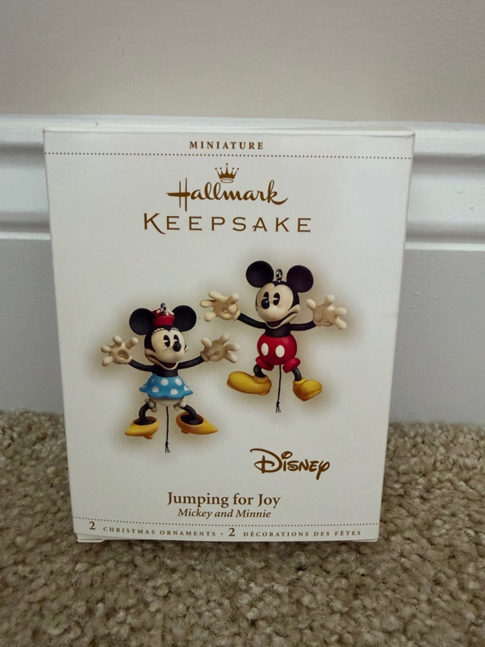 Hallmark Keepsake Mickey & Minnie Ornament “Jumping for Joy”